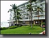 The Ohana Keauhou Beach Resort extends into the ocean, providing a great view of green sea turtles.